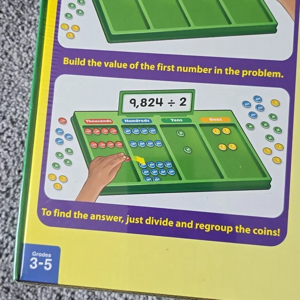 Hands-On Division Regrouping Kit Lakeshore 3rd 4th 5th Grade Ages 8-10 NEW NIB